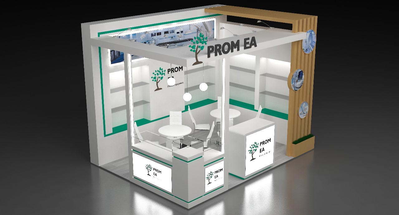 Simple custom trade show booth Kazakhstan